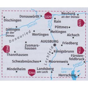 KP3347 Augsburg und umgebung Westliche Wälder 