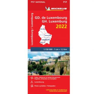 Michelin Wegenkaart 717 - Luxemburg 2022
