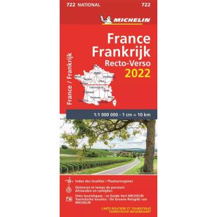 Michelin Wegenkaart 722 - Frankrijk Recto 2022 