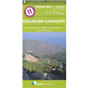 Pyrénées Carte no.11: Collioure-Cadaqués (Rousillon)