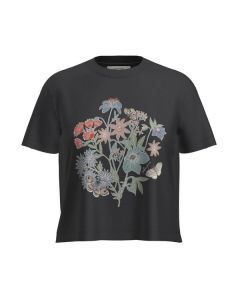 Icebreaker Women 150 Tech Lite SS Crop Tee Flora - Black