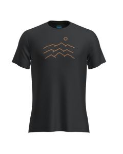 Icebreaker Men 125 Sphere T-shirt Across The Peaks - Black