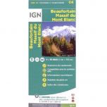 IGN Top 75: Beaufortain - Massif du Mont Blanc (04)  - Wandel- en Fietskaart