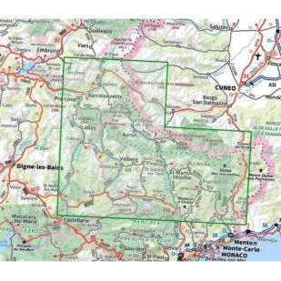IGN Top 75: Mercantour  (10)  - Wandel- en Fietskaart