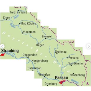 E-Bike-Touren im Bayerischen Wald (Regionalkarte)