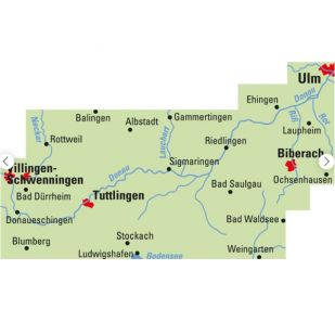 E-Bike-Touren im  Donaubergland (Regionalkarte)