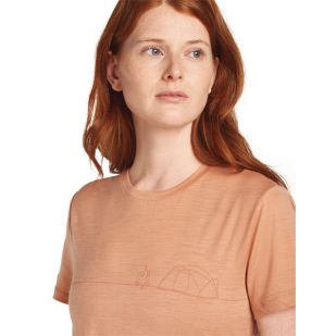 Icebreaker Women 150 Tech Lite Single Line Camp Shirt - Desert Sand