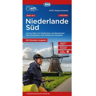 Niederlande Süd Radtourenkarte 