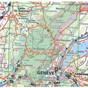 IGN Top 75: Haut-Jura (12) - Wandel- en fietskaart