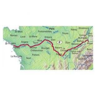 Eurovelo 6: L' Atlantique au Bâle Strecke Frankreich