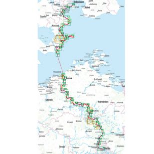 Berlin - Kopenhagen Radfernweg Bikeline Fietsgids (2023)