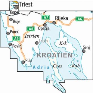 ADFC Radtourenkarte: Istrien/ Kvarner Bucht