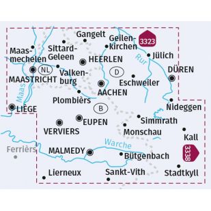 KP3324 Aachen Dreiländereck - Eifel - Hohes Venn