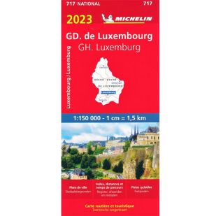 Michelin 717 Wegenkaart  - Luxemburg 2024