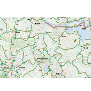 Noord- en Midden Limburg Fietsknooppuntenkaart 2024