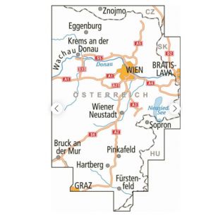 ÖS 2 / Österreich Wien Burgenland ADFC-Radtourenkarte