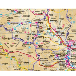 Peak District Cycling Map Goldeneye (2024)