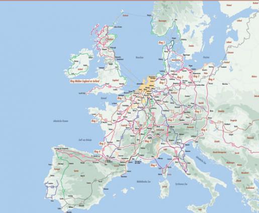 Fietsrouteplanners en Fietsroutes Europa